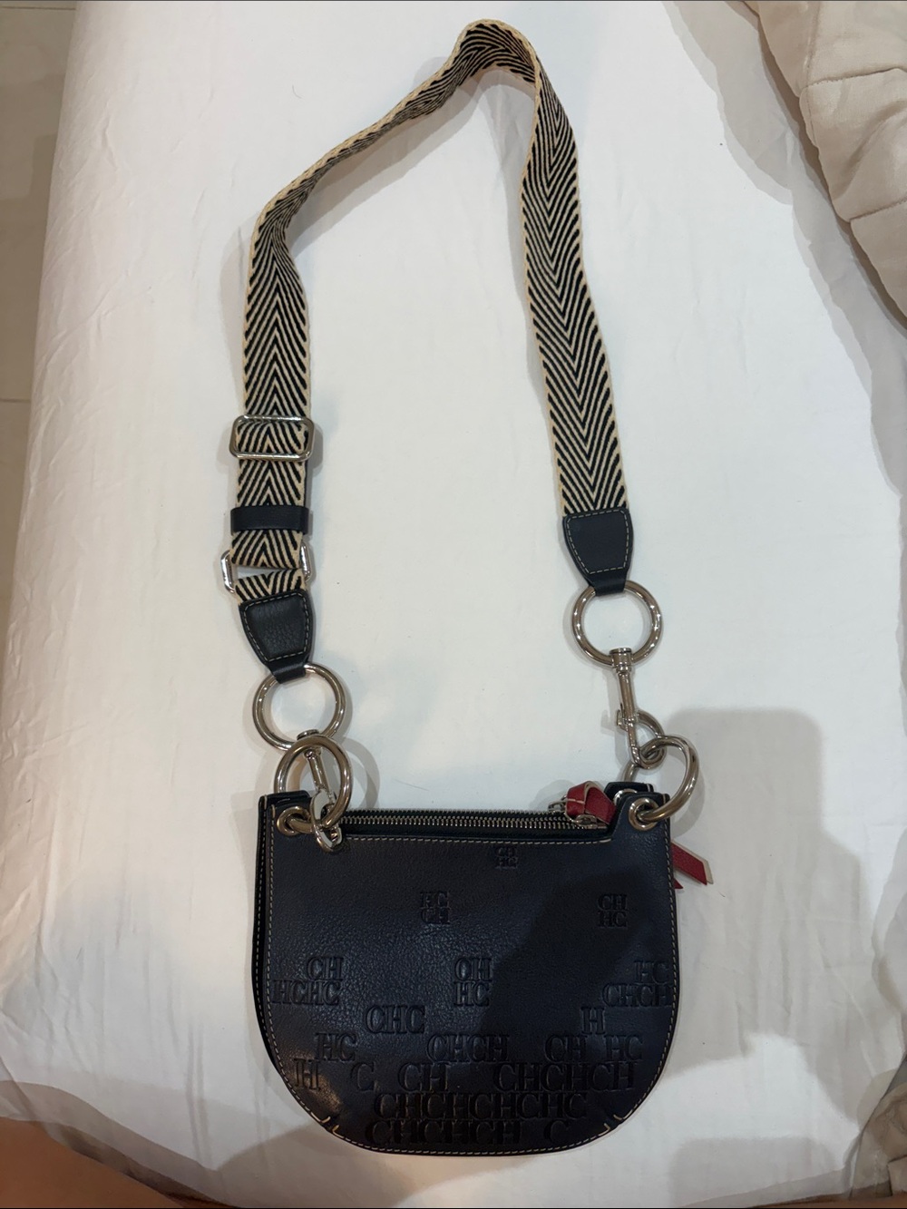 CH Carolina Herrera Castanuela Reversible / Double Crossbody Bag
